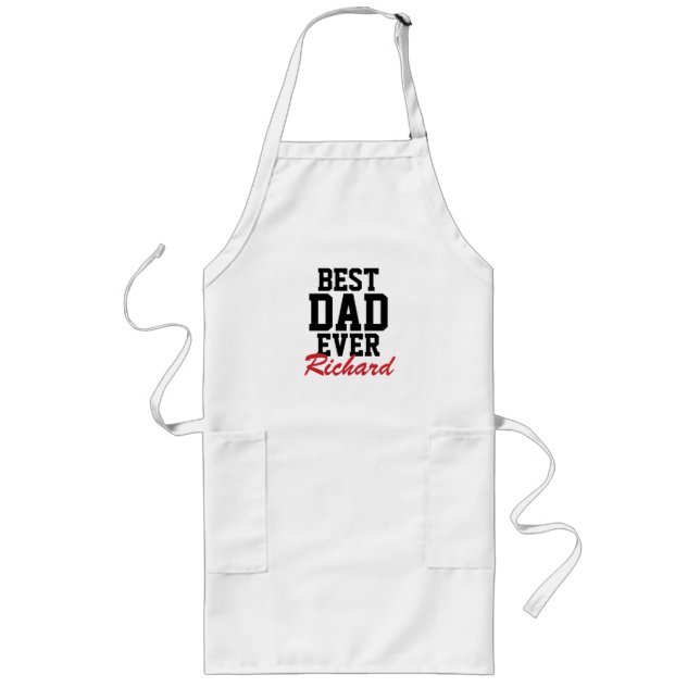 Best Dad Ever Monogram Father's Day Grilling Apron (Front)