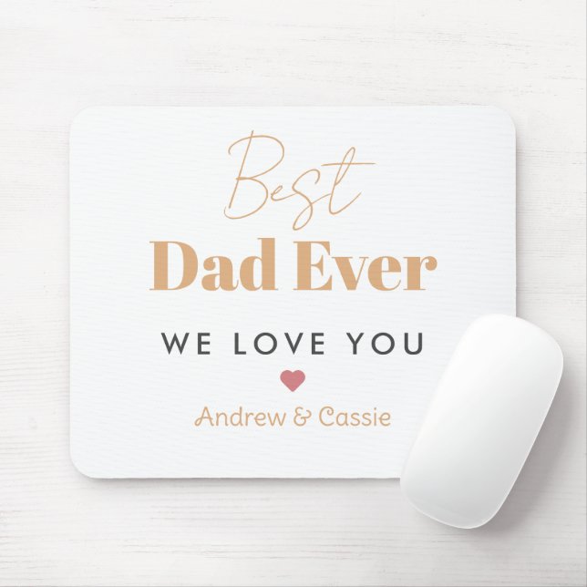 Best dad ever mouse mat (With Mouse)