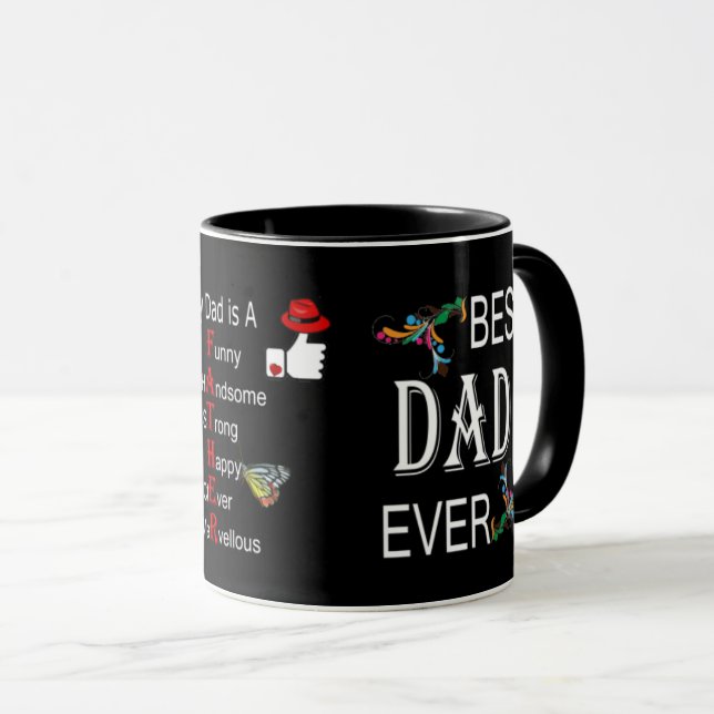 Best dad ever mug - Fathers day gifts - DAM066 (Front Right)