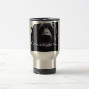 Best Dad Ever Mug With Black Dog Photo