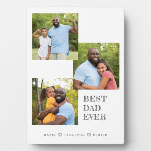Best Dad Ever Multi Photo Collage Plaque