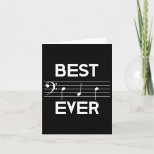 Best Dad Ever Music B Clef Note Fathers Day Gift Card
