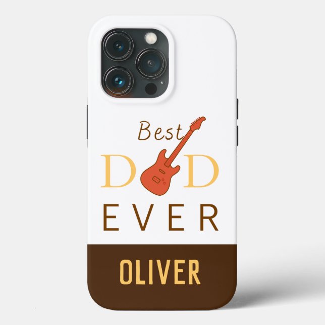Best Dad Ever Music Guitar Modern Name Fathers Day Case-Mate iPhone Case (Back)