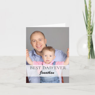 Best Dad Ever Name Quote Family Design Holiday Card