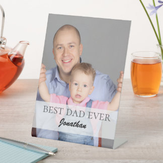 Best Dad Ever Name Quote Family Design Pedestal Sign