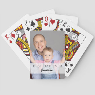 Best Dad Ever Name Quote Family Design Playing Cards