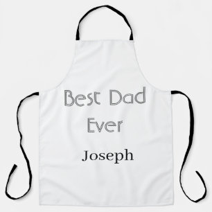 Best dad ever name simple minimal father's dayname apron