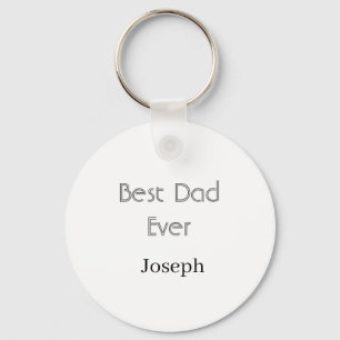 Best dad ever name simple minimal father's dayname key ring