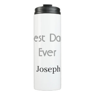 Best dad ever name simple minimal father's dayname thermal tumbler