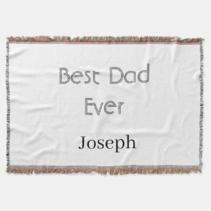 Best dad ever name simple minimal father's dayname throw blanket