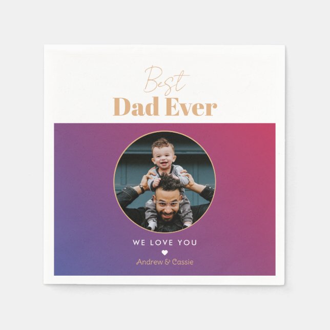 Best dad ever napkin (Front)