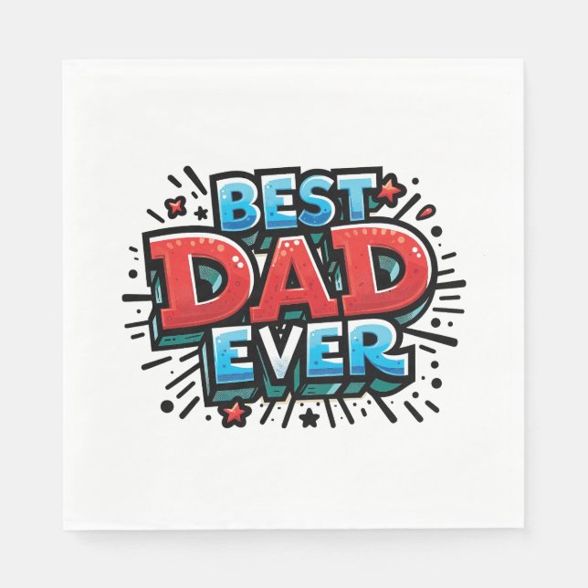 Best Dad Ever Napkin (Front)