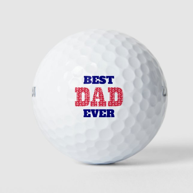 Best Dad Ever Nautical Father's Day Golf Balls (Front)
