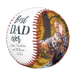 Best DAD ever Navy Blue Father's Day Baseball
