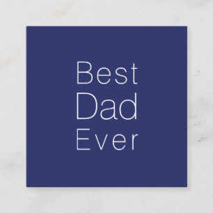 Best Dad Ever navy blue white minimalist modern Enclosure Card