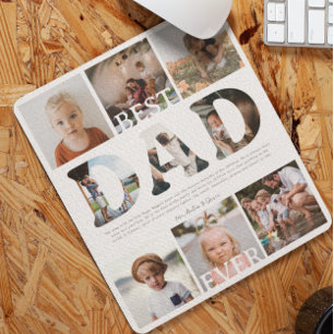 Best Dad Ever   Nine Photo Collage Mouse Mat