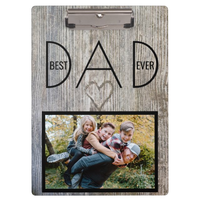Best Dad Ever, Our Super Dad Father's Day Photo Clipboard (Front)