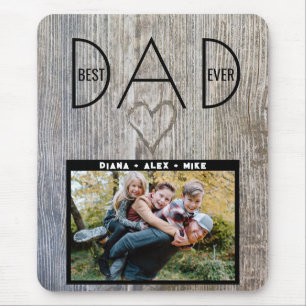 Best Dad Ever, Our Super Dad Father's Day Photo Mouse Mat