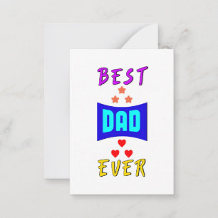 Best Dad Ever Papa Daddy Dada Gifts Father's Day Card