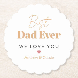 Best dad ever paper coaster