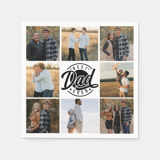 "Best Dad Ever" Paper Napkin (Front)