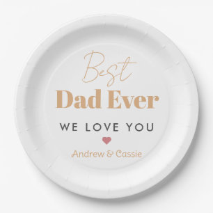 Best dad ever paper plate