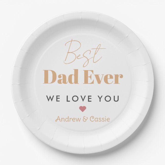 Best dad ever paper plate (Front)