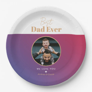 Best dad ever paper plate