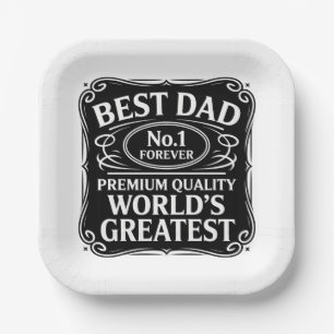 Best Dad Ever Paper Plate