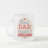 Best Dad Ever Patriotic Stars Retro Photo 