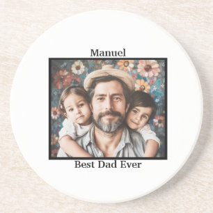 Best Dad Ever personalise  Coaster