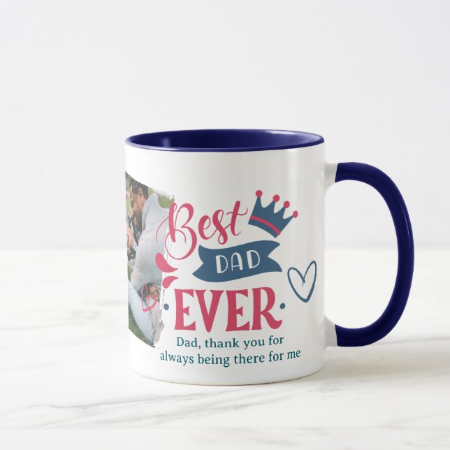 Best Dad Ever Personalise Trendy Design Mug (Right)