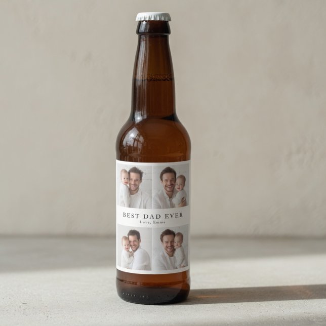 Best Dad Ever Personalised Beer Bottle Label (Creator Uploaded)