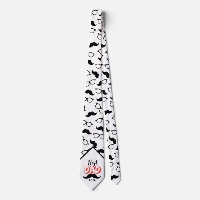 Best Dad Ever Personalised Father's Day Gift Tie (Front)