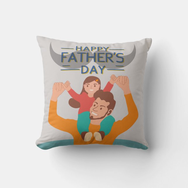 Best Dad Ever – Personalised Father's Day Pillow (Front)