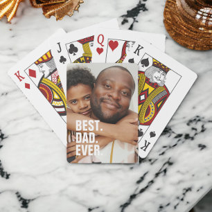 Best Dad Ever Personalised Fathers Day Playing Cards