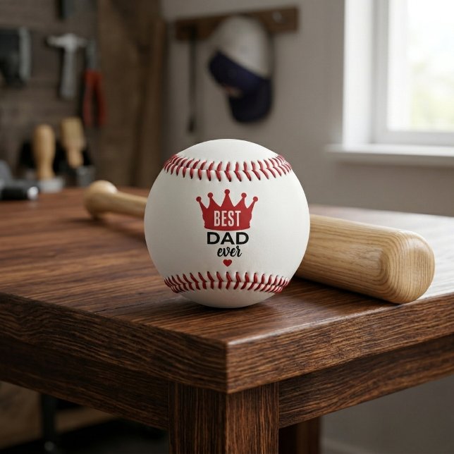 Best Dad Ever Personalised Image Baseball (Creator Uploaded)