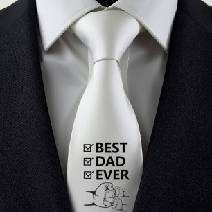 Best Dad Ever Personalised Neck Tie