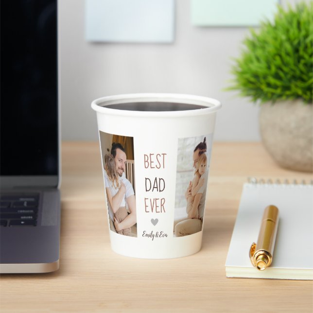 "Best Dad Ever" Personalised Paper Cups  (Insitu)