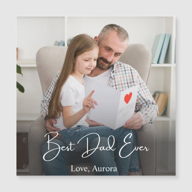 Best Dad Ever Personalised Photo (Front)