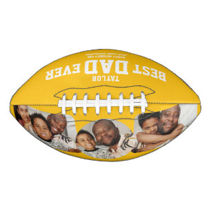 Best Dad Ever Personalised Photo and Text American Football