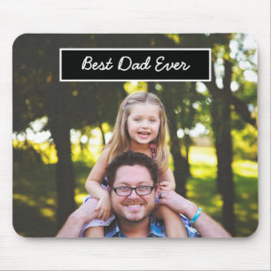 Best Dad Ever Personalised photo and text Mouse Mat