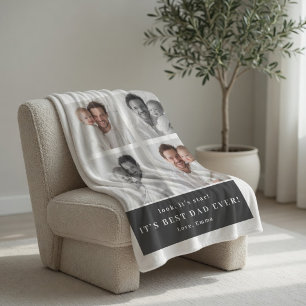 Best Dad Ever Personalised Photo Blanket Custom