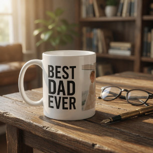 Best Dad Ever Personalised Photo Custom Gift Coffee Mug