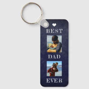 Best dad ever personalised photo Fathers Day Key Ring