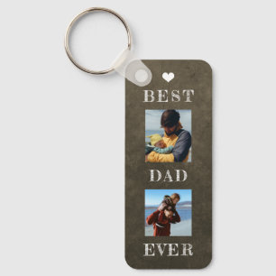 Best dad ever personalised photo Fathers Day Key Ring