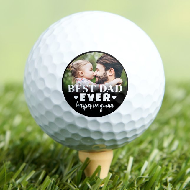 Best Dad Ever Personalised Photo Golf Balls (Best Dad Ever Personalized Photo Golf Balls)