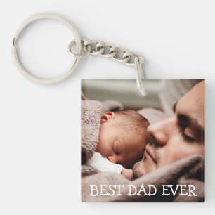 Best Dad Ever Personalised Photo Key Chain
