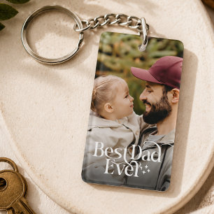 Best Dad Ever Personalised Photo Key Ring
