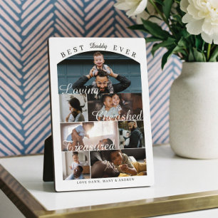 Best Dad Ever Personalised Photo Memory Collage Plaque